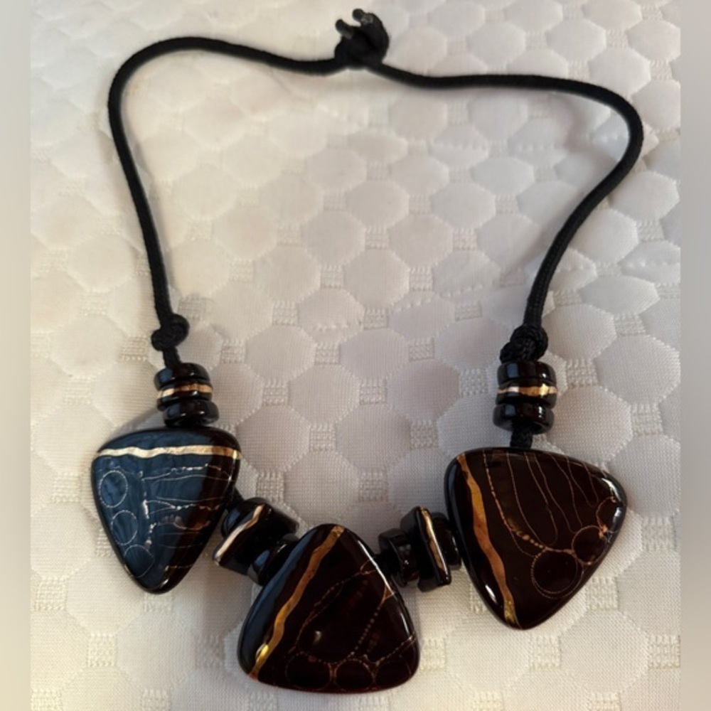 Chucky Black and Gold Necklace